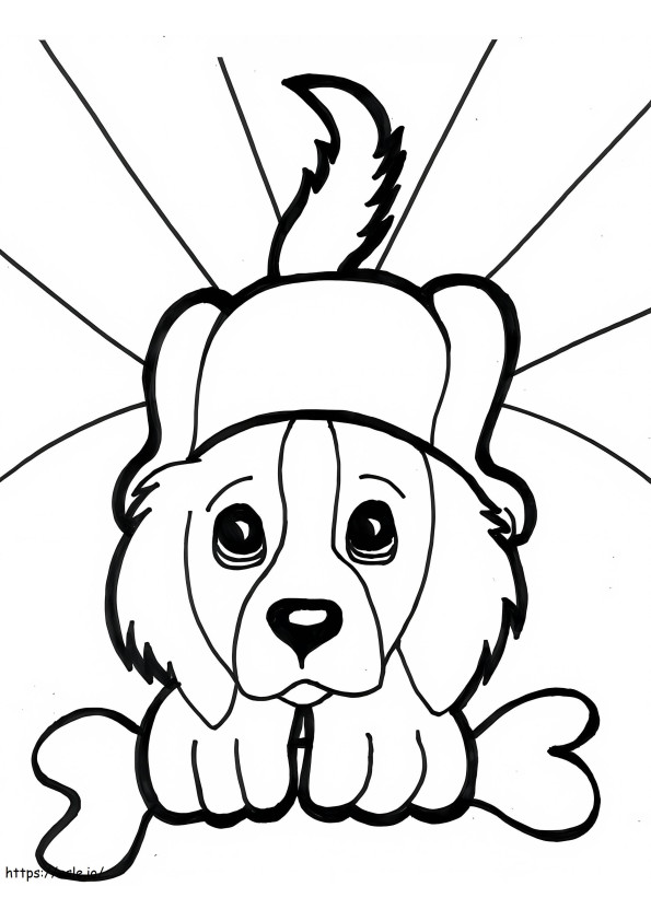 Puppy Looks Cute coloring page
