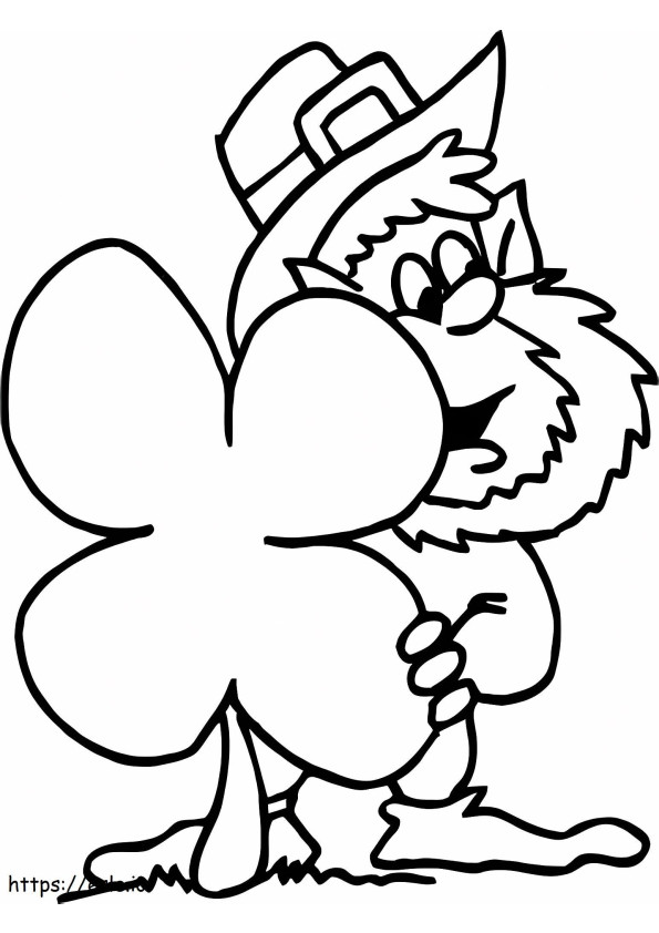 Man Holding Clover coloring page