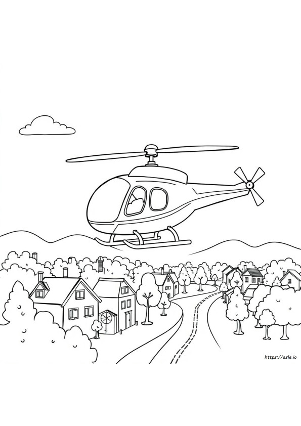 Coloriages Harold L'hélicoptère