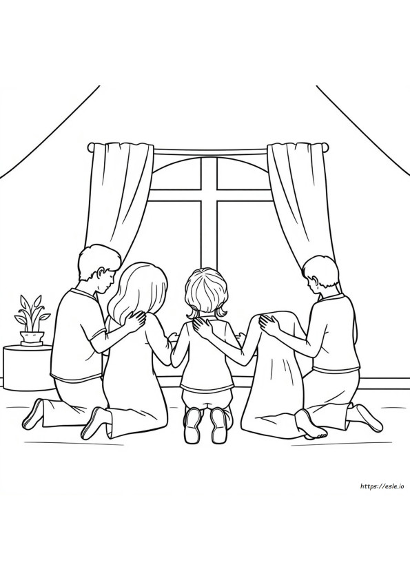 Lds Coloring Pages Family Prayer