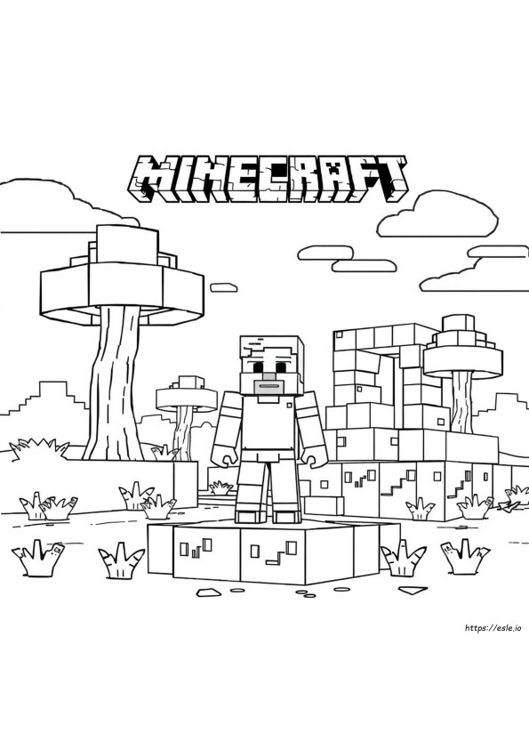 Minecraft Kleurplaat