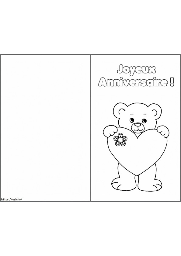 Coloriage Joyeux Anniversaire Carte Imprimer Dessin
