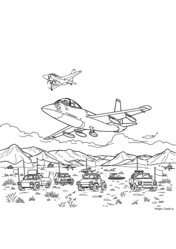 Military Aircraft Coloring Pages