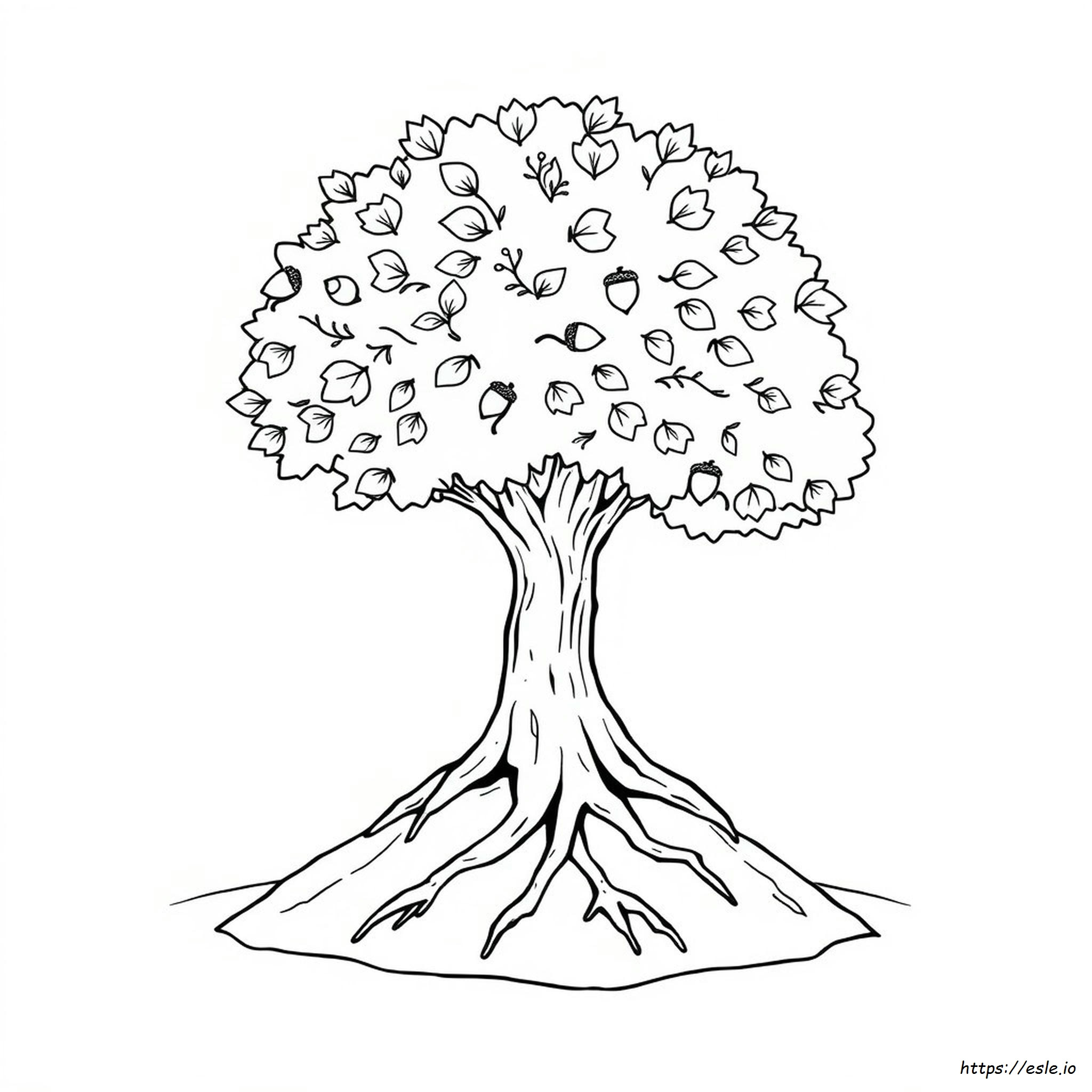 Árbol De Roble Para Colorear