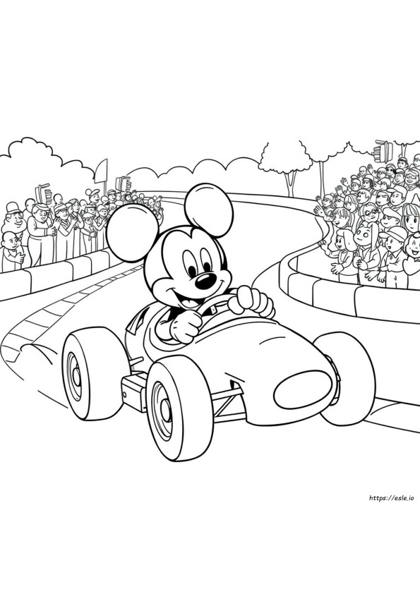 Mickey Roadster Gambar Mewarnai