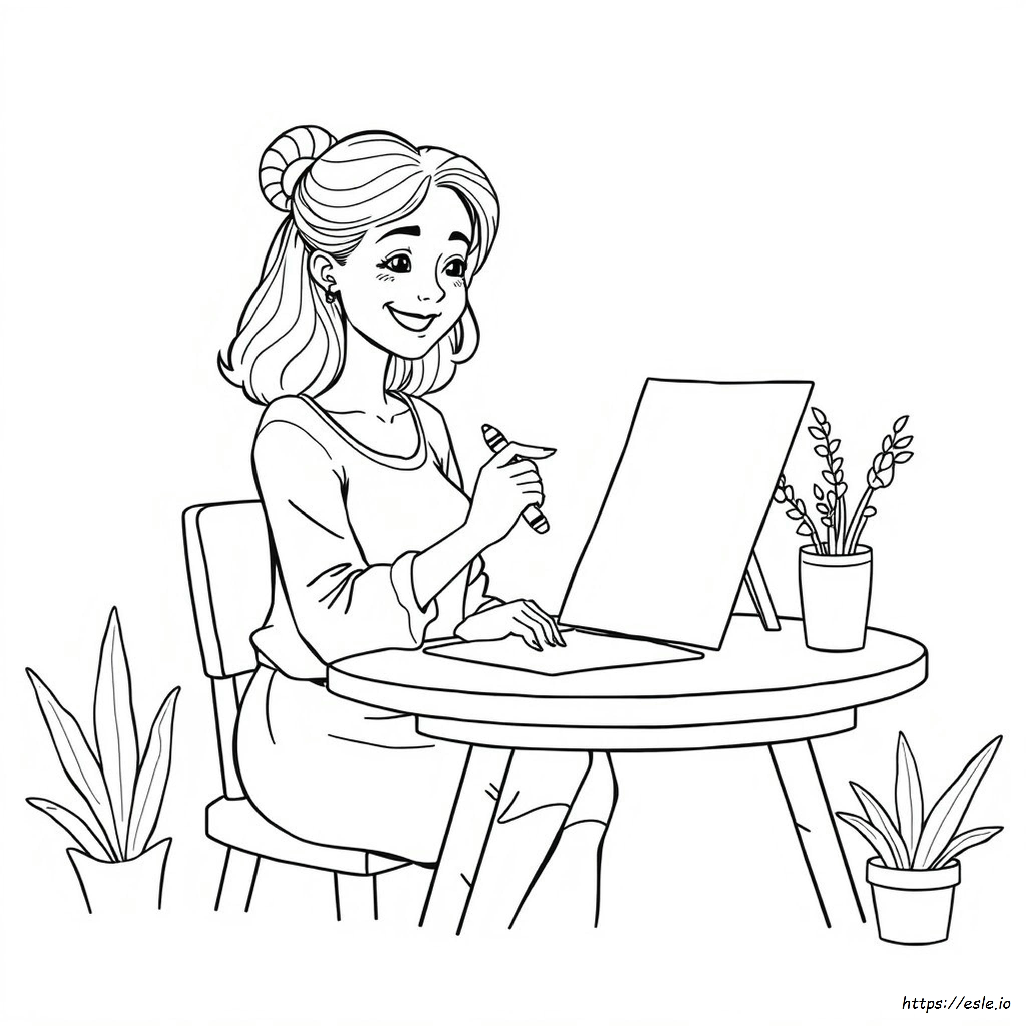 Woman Coloring Page Printable