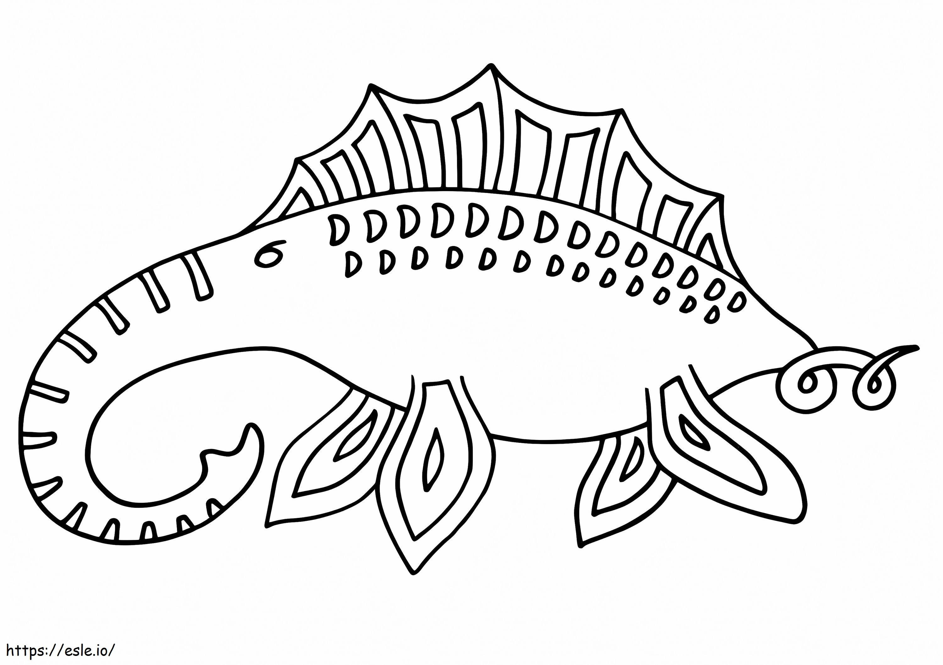 Elephant Seal Alebrijes coloring page