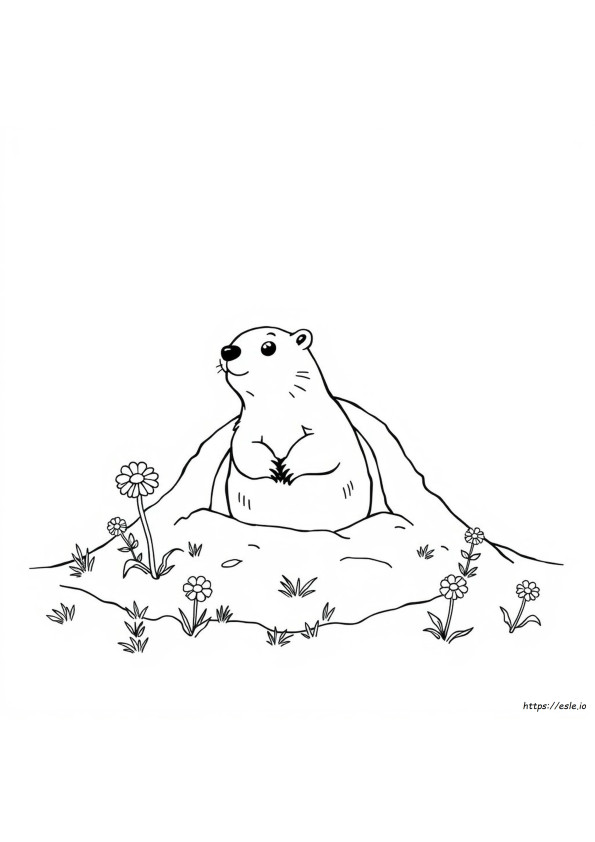 Groundhog Day Coloring Sheet