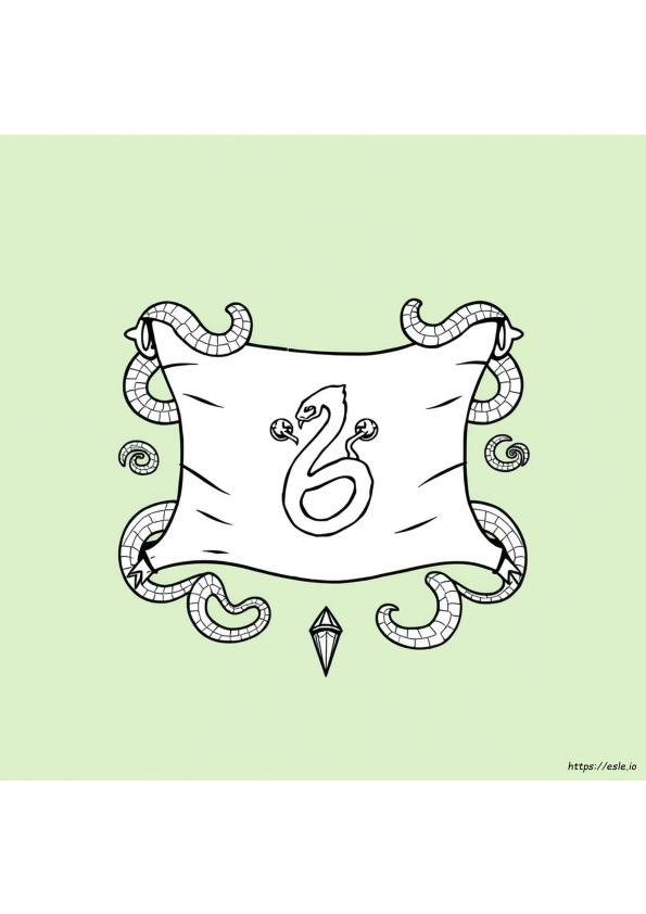 Printable Slytherin Coloring Page