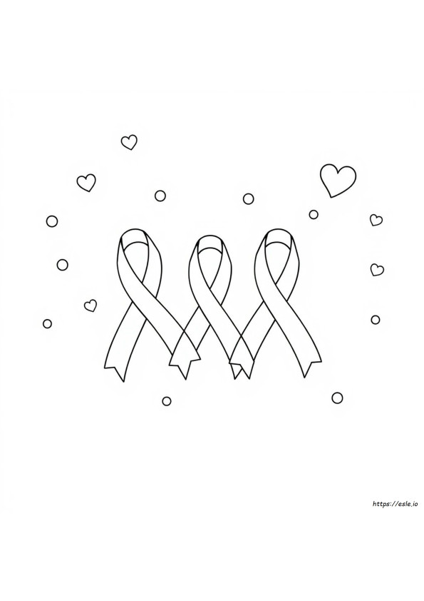 Coloring Pages Of Cancer Ribbons