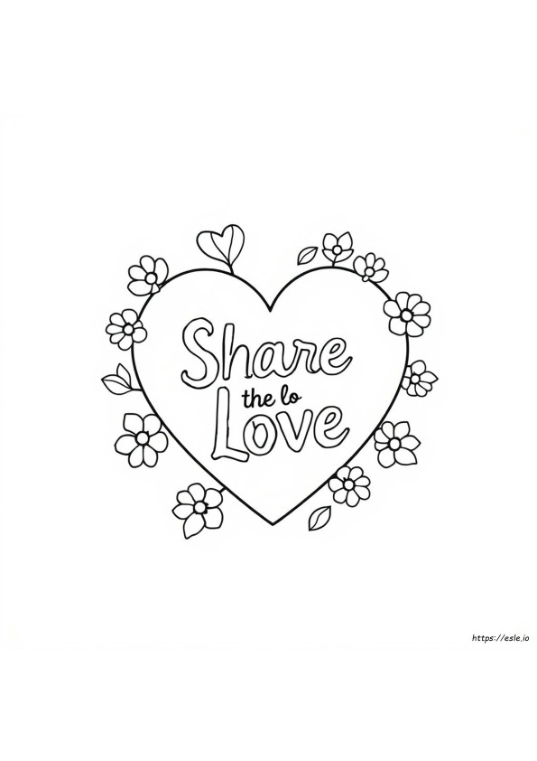 Share The Love Logo Coloring Pages