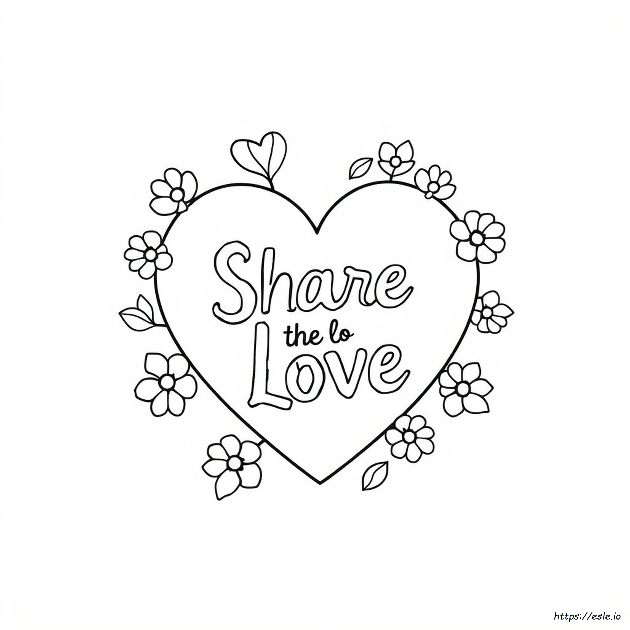 Share The Love Logo Kleurplaten kleurplaat
