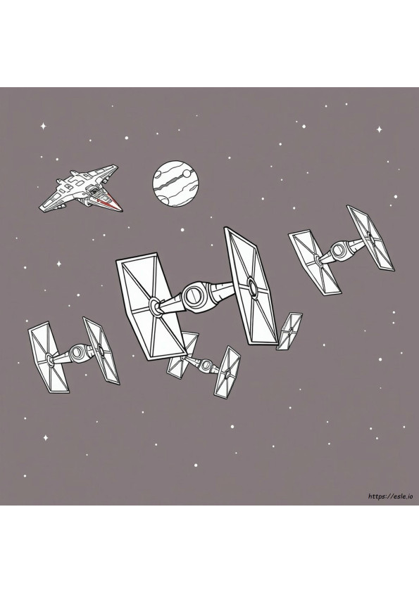 Tie Fighter Színező Lap