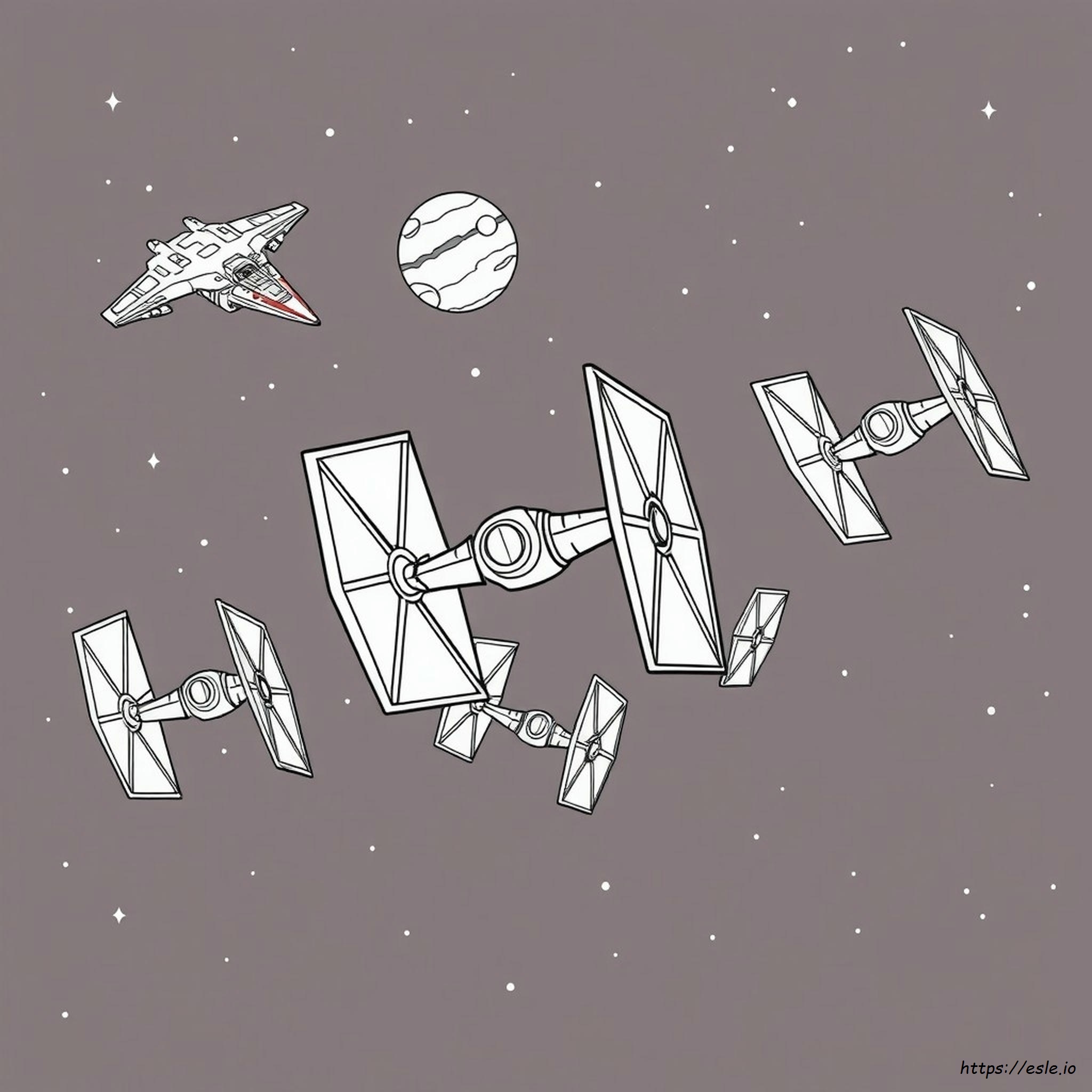 Tie Fighter Da Colorare