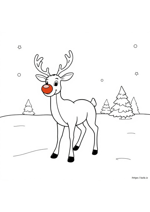 Rudolph The Red Nosed Reindeer Colouring