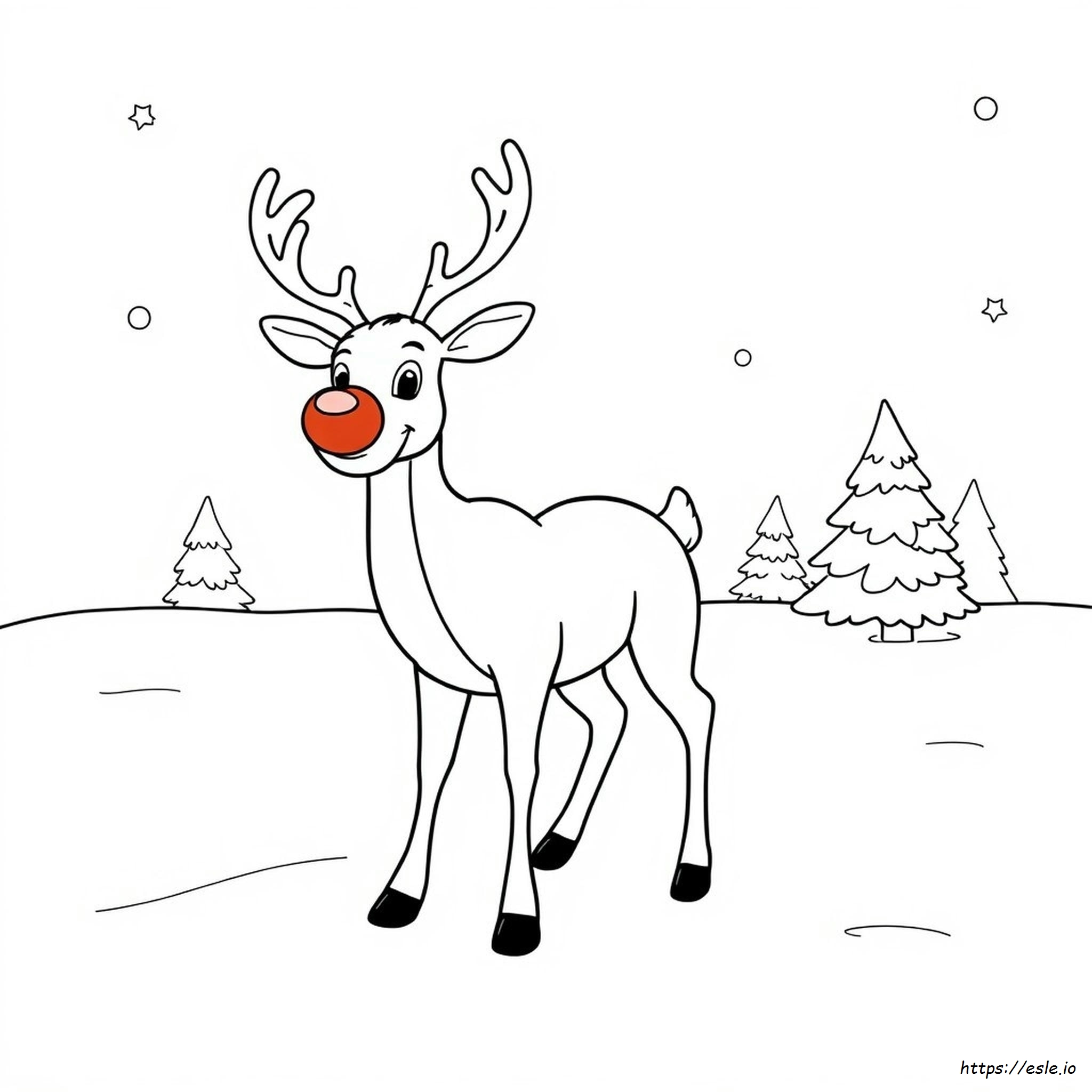 Rudolph The Red Nosed Reindeer Colouring
