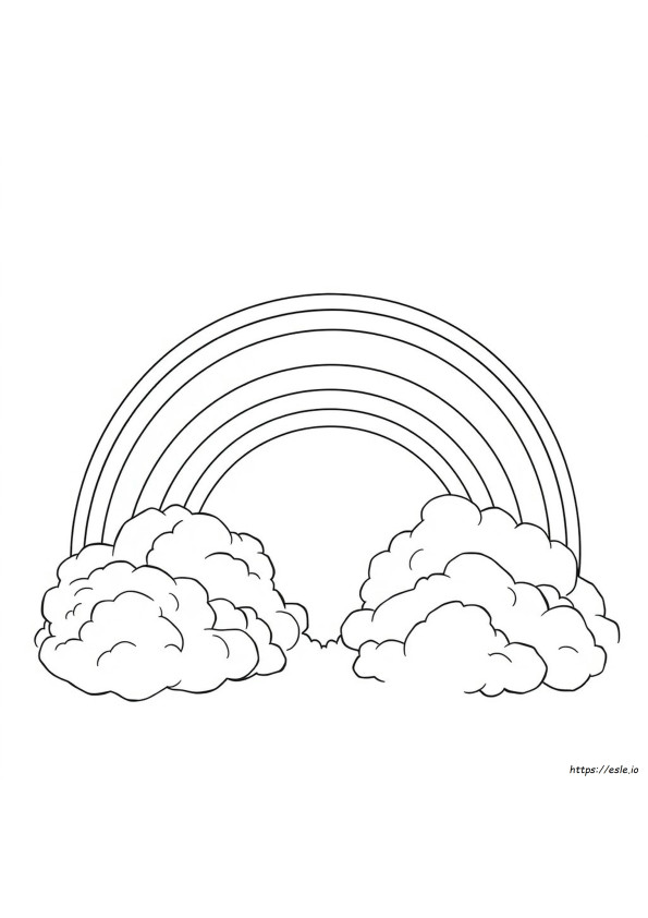 空のレインボーハイ ぬりえ