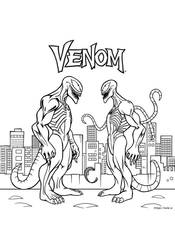 Poze De Colorat Venom Și Carnage