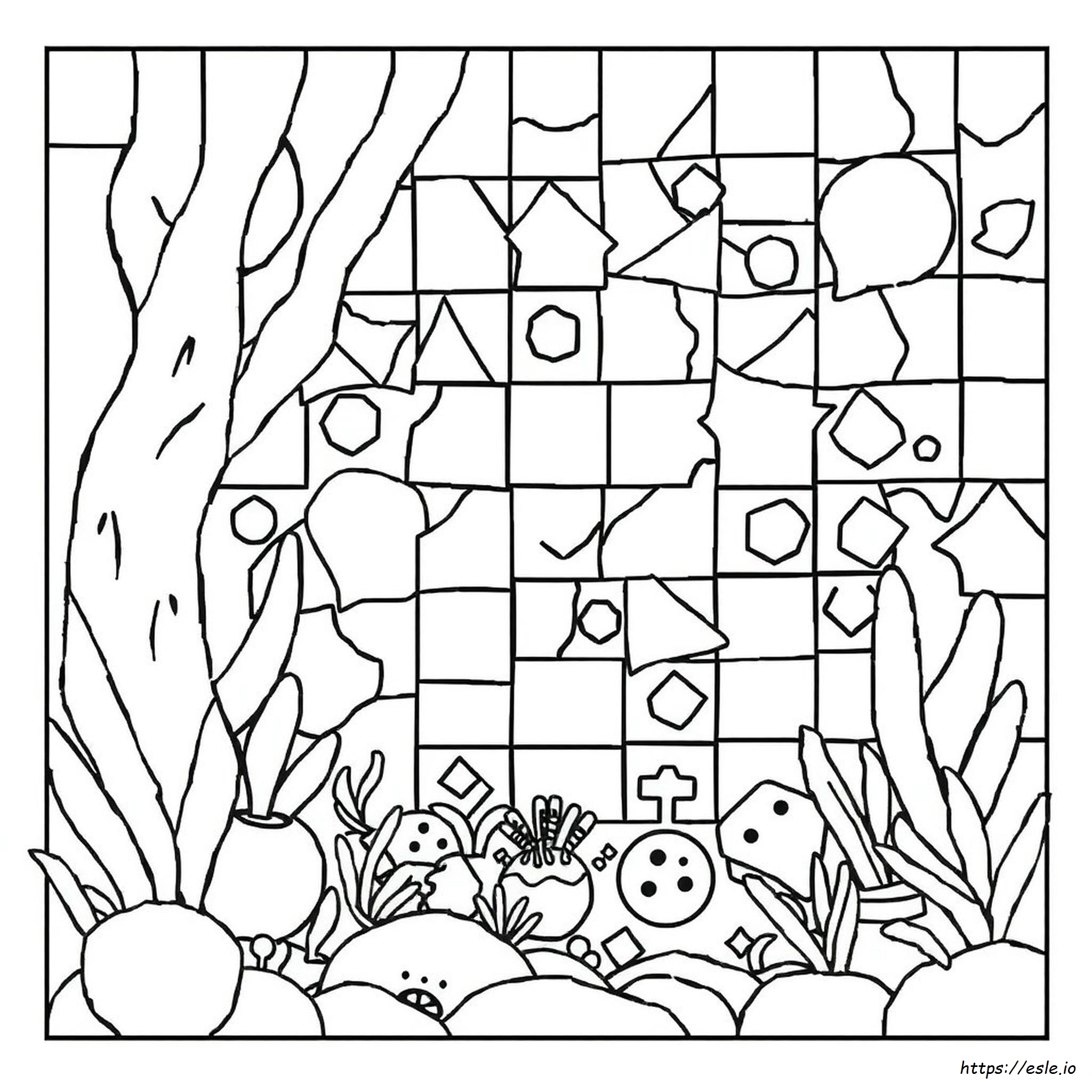 Coloriages Gratuits À Imprimer: Mosaïque Mystère