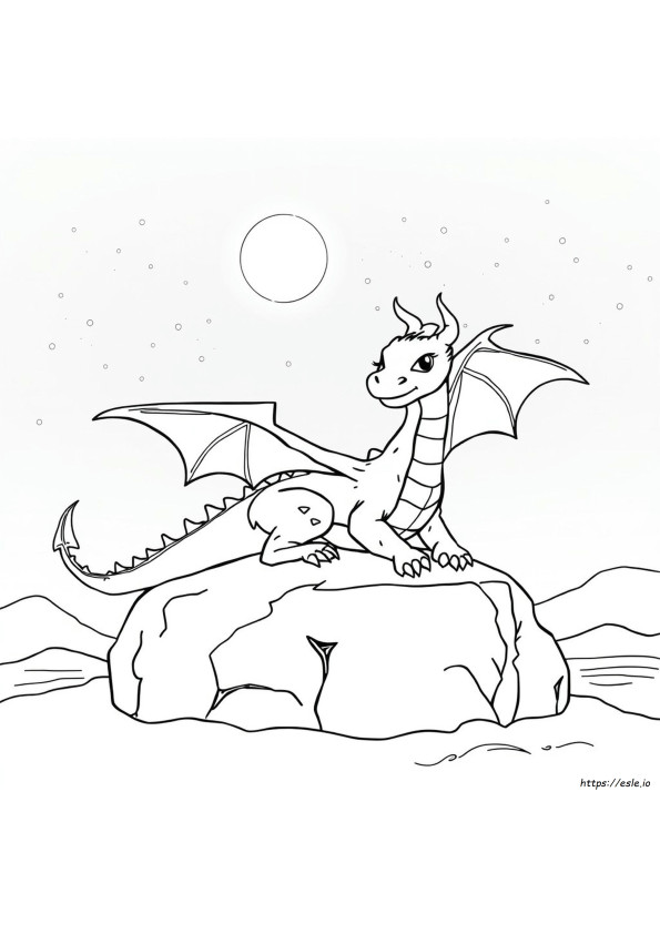 Night Light Dragon Coloring Pages