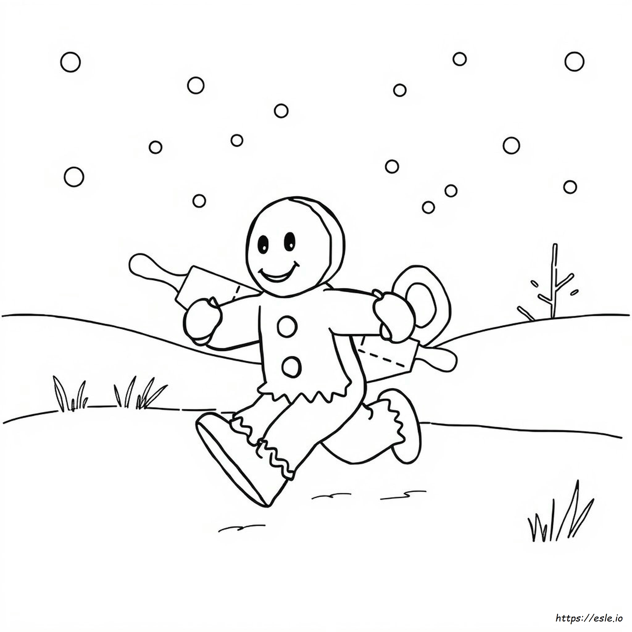 Gingerbread Man Coloring Picture