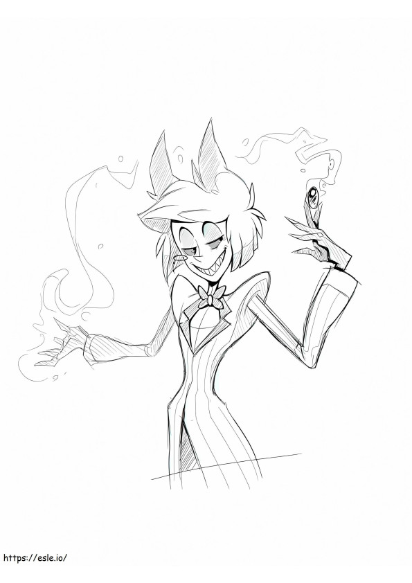 Alastor From Hazbin Hotel coloring page