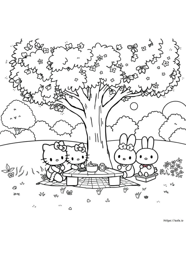 Personagens Sanrio Todos Juntos Para Colorir
