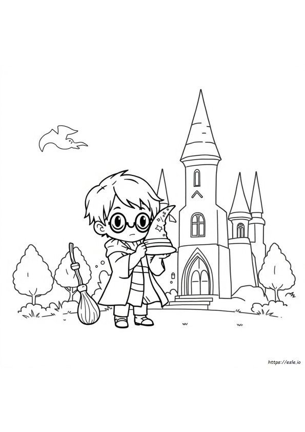 Gambar Mewarnai Chibi Harry Potter