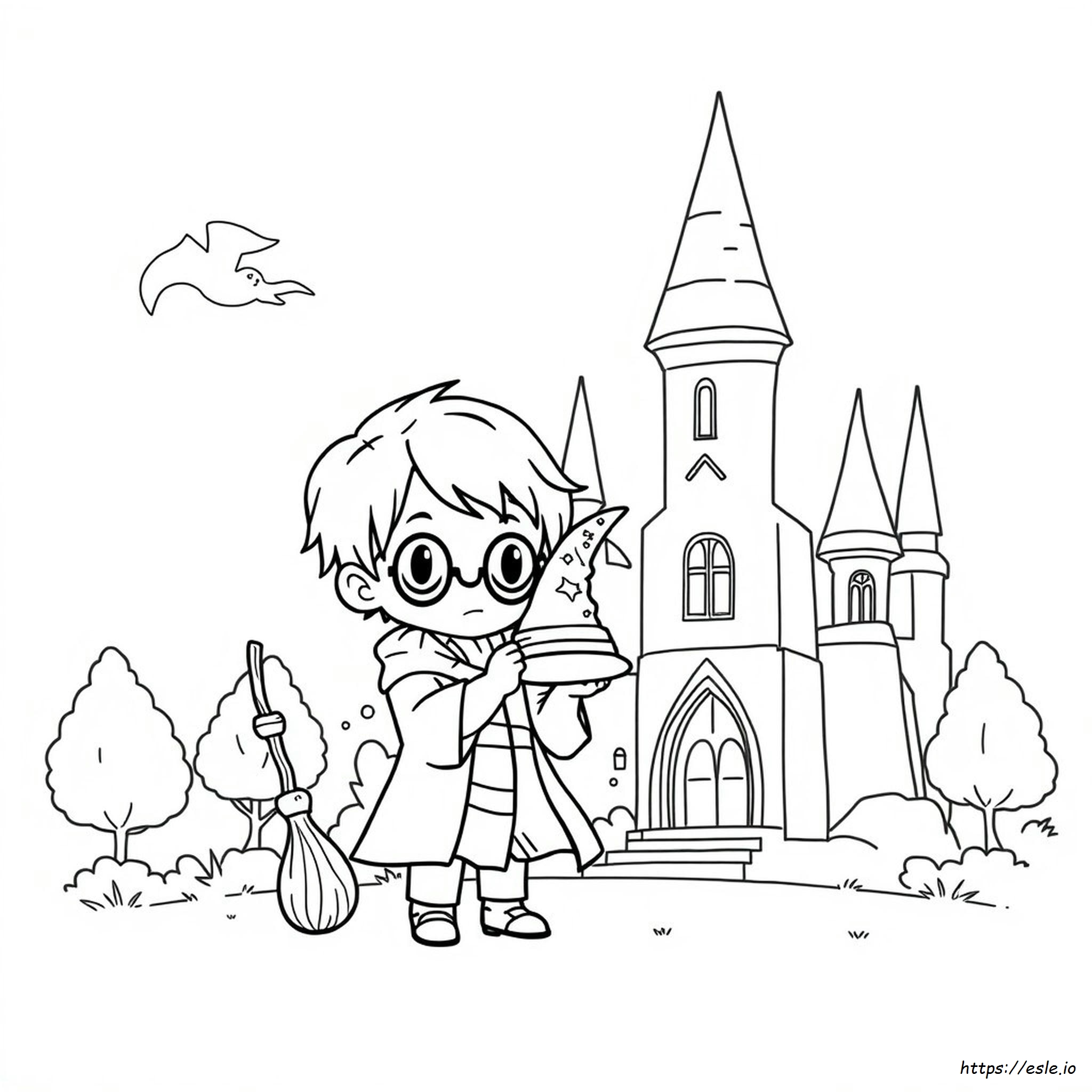 Chibi Harry Potter Coloring Pages