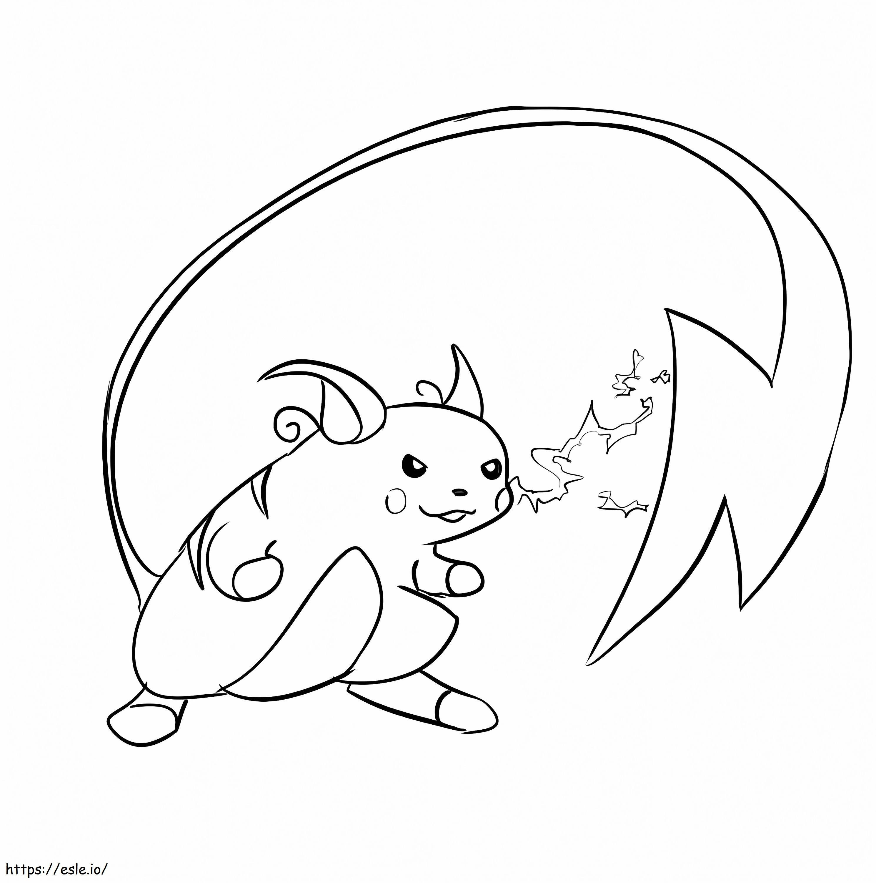 Coloriage Pokemon Raichu 3 à imprimer dessin