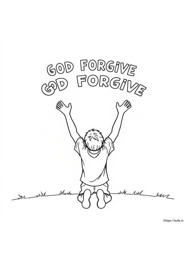 God Forgives Coloring Page