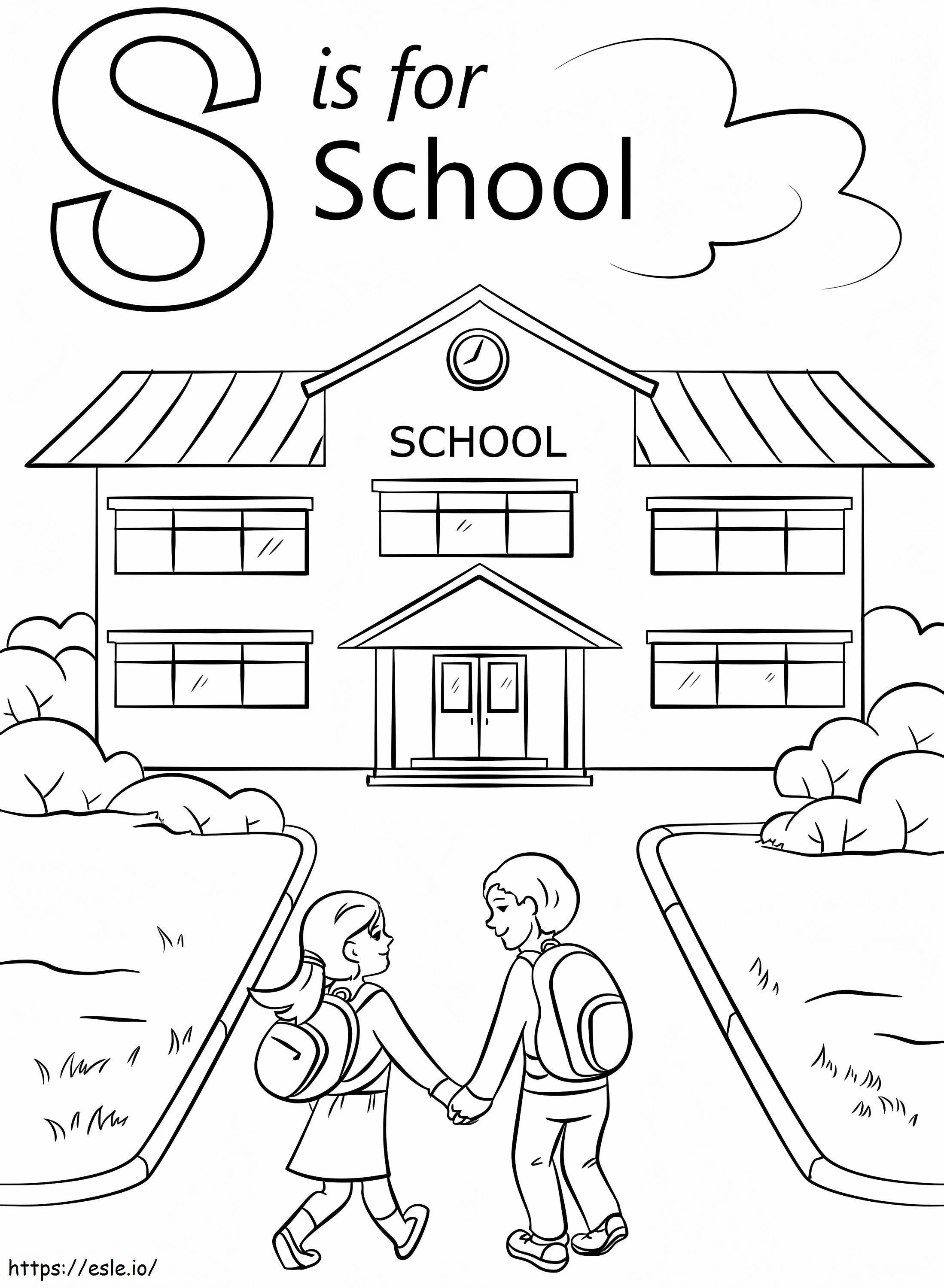 School Letter S coloring page