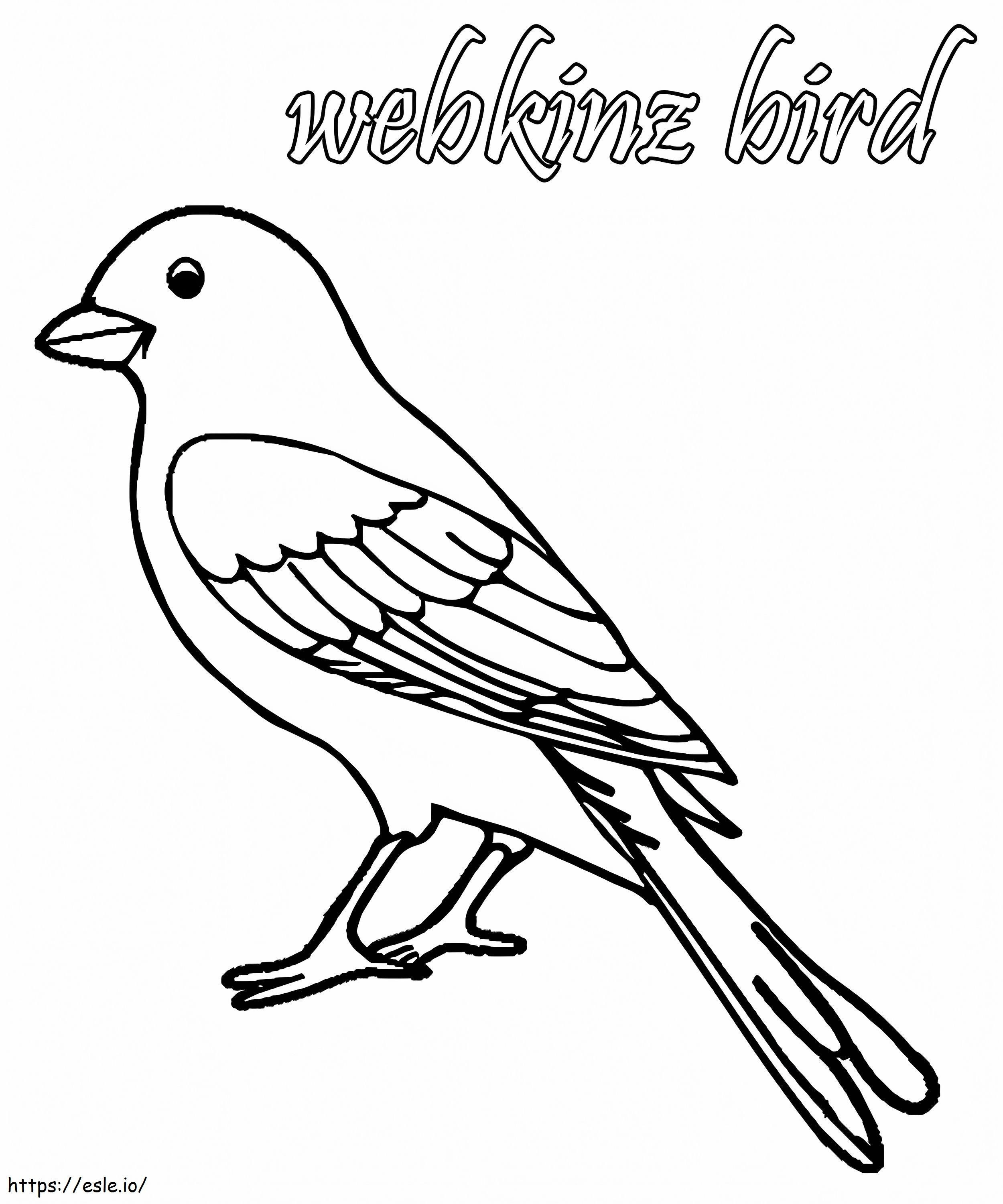 Pasăre Webkinz de colorat