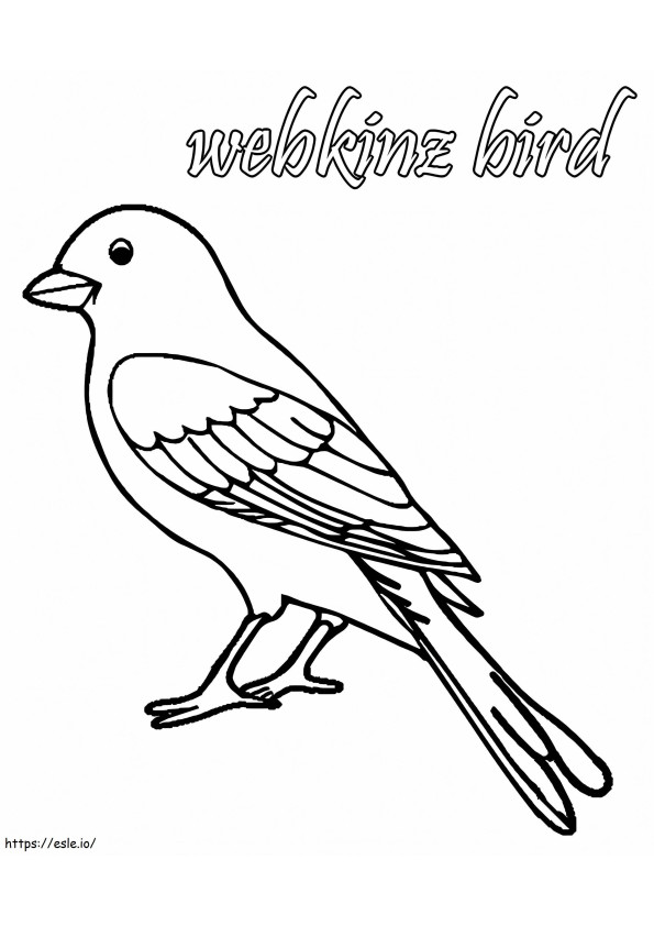 Webkinz-vogel kleurplaat