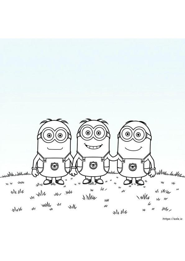 Kolorowanka Minionki 3 Łatwe Rysowanie