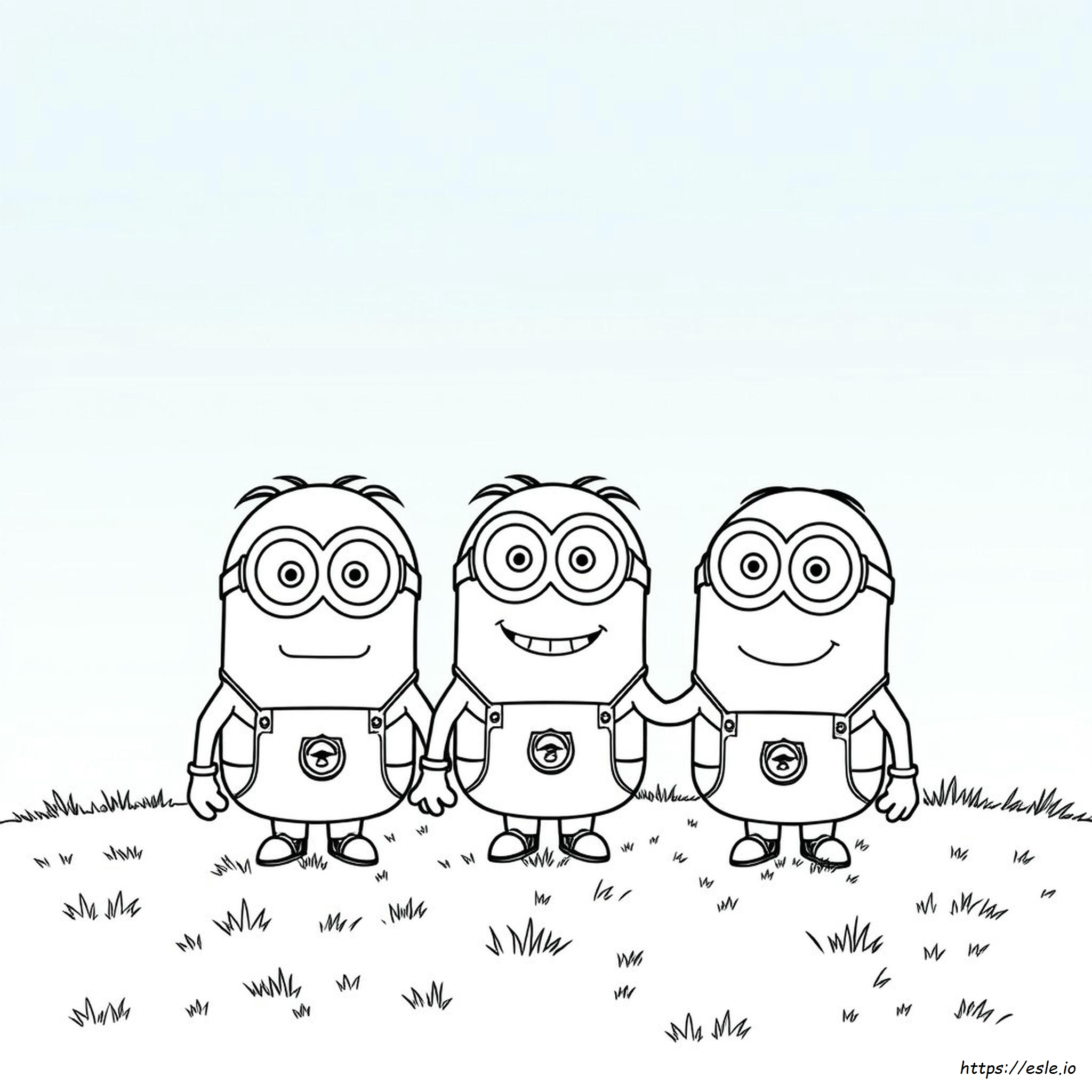 3 Minions Da Colorare Disegno Facile