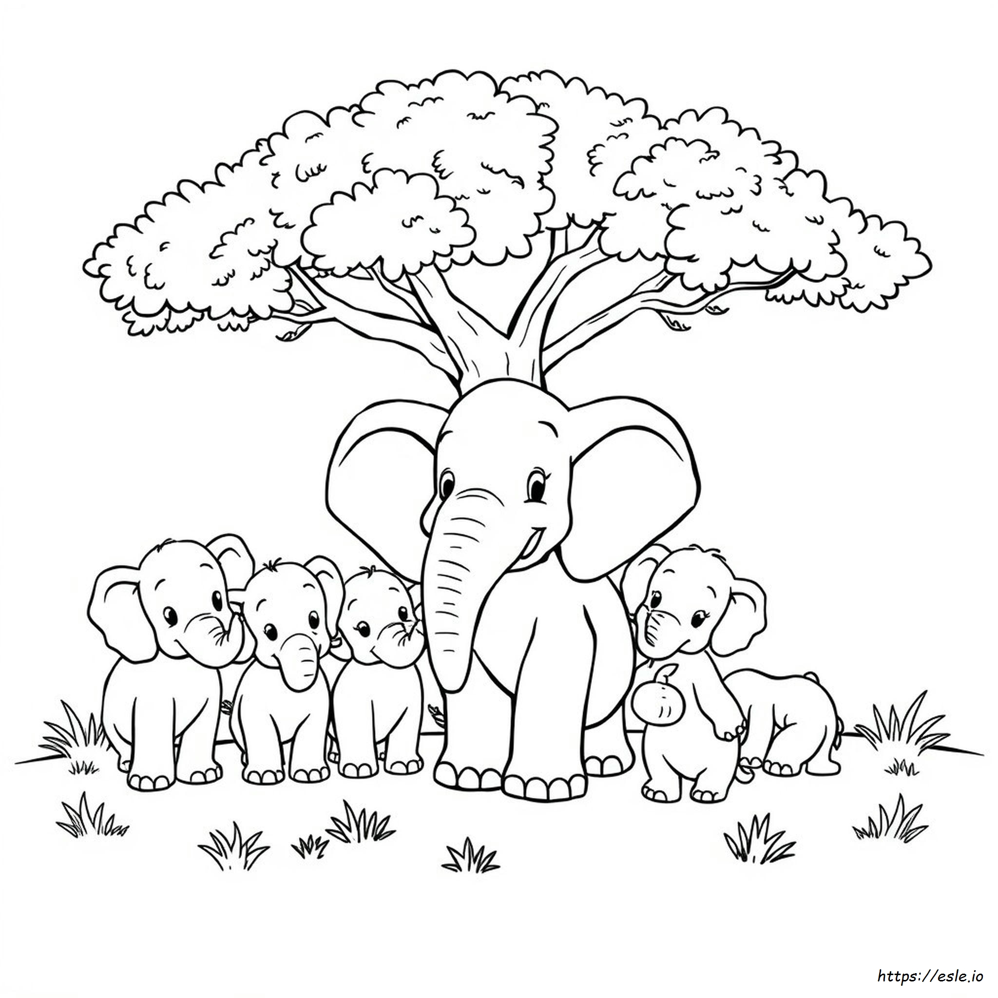 Elmer Elephant Colouring