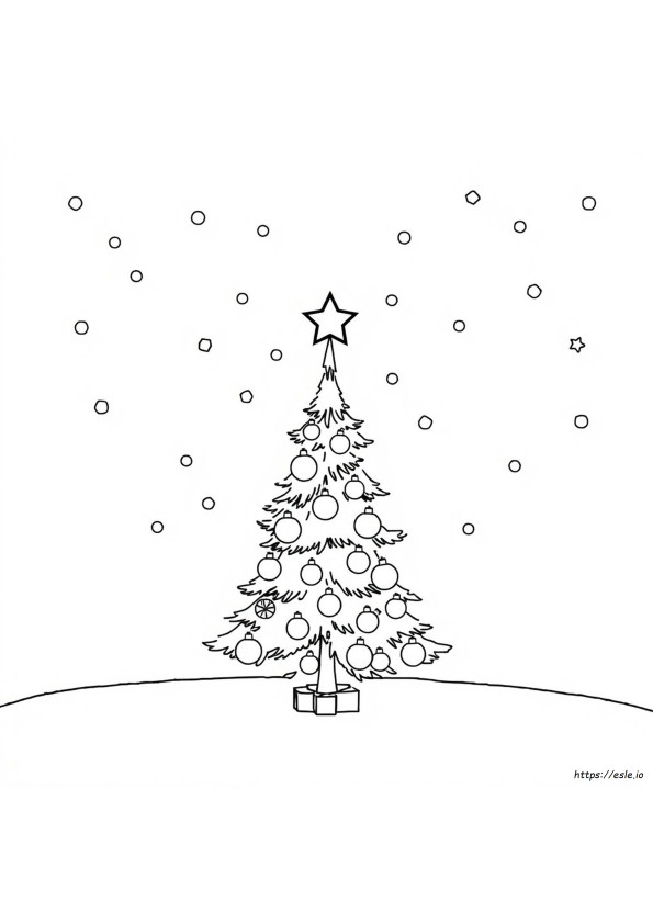 Coloriage Scène De Noël