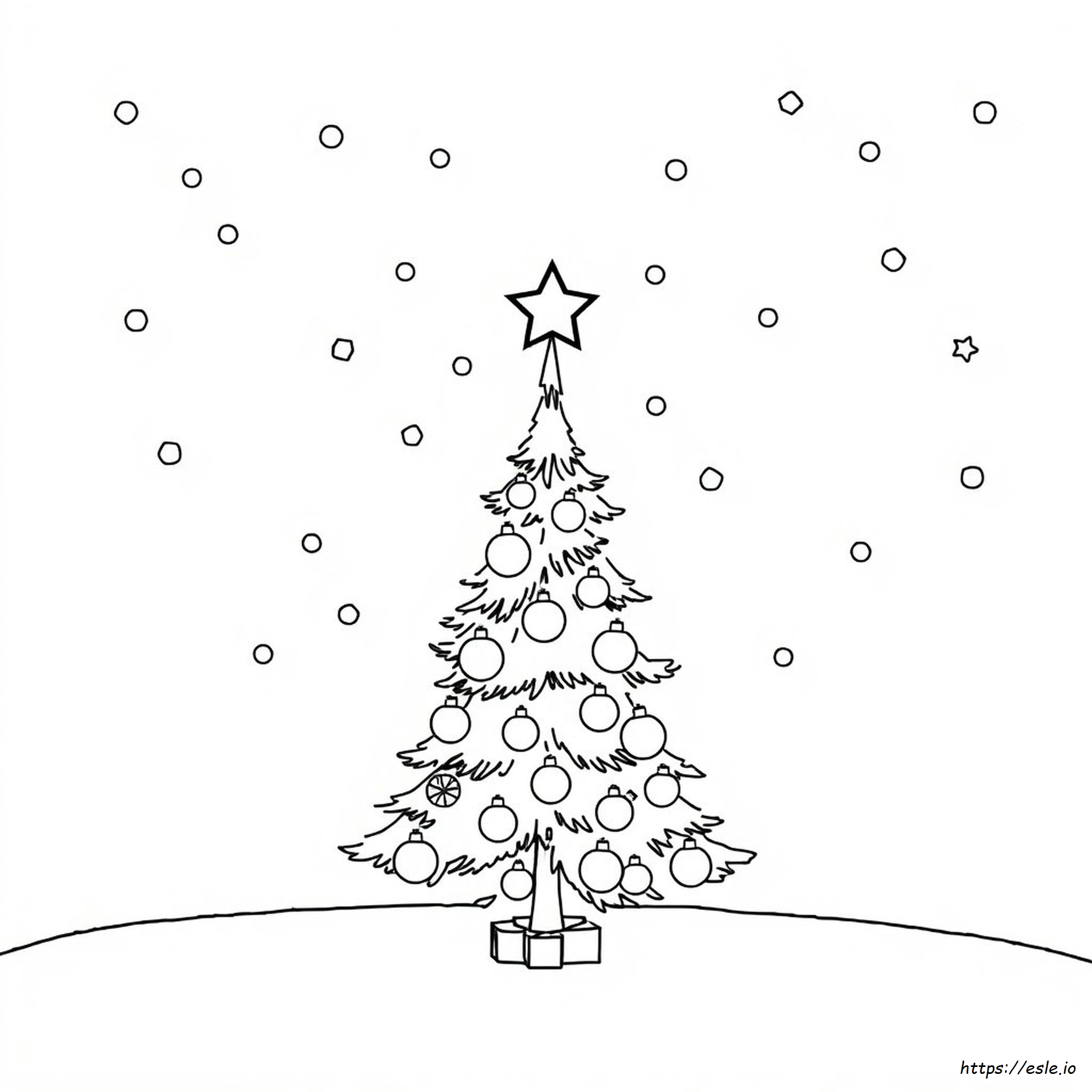 Christmas Scene Colouring Sheet