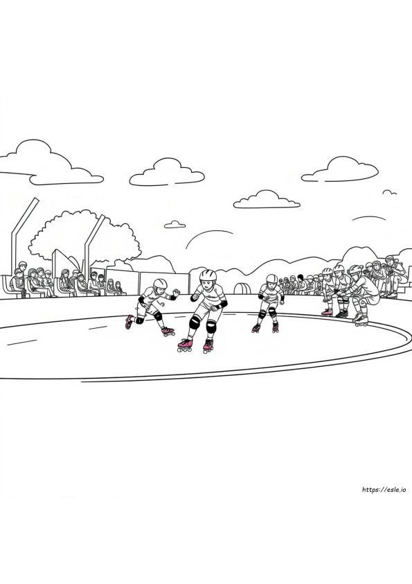 Gambar Mewarnai Roller Derby
