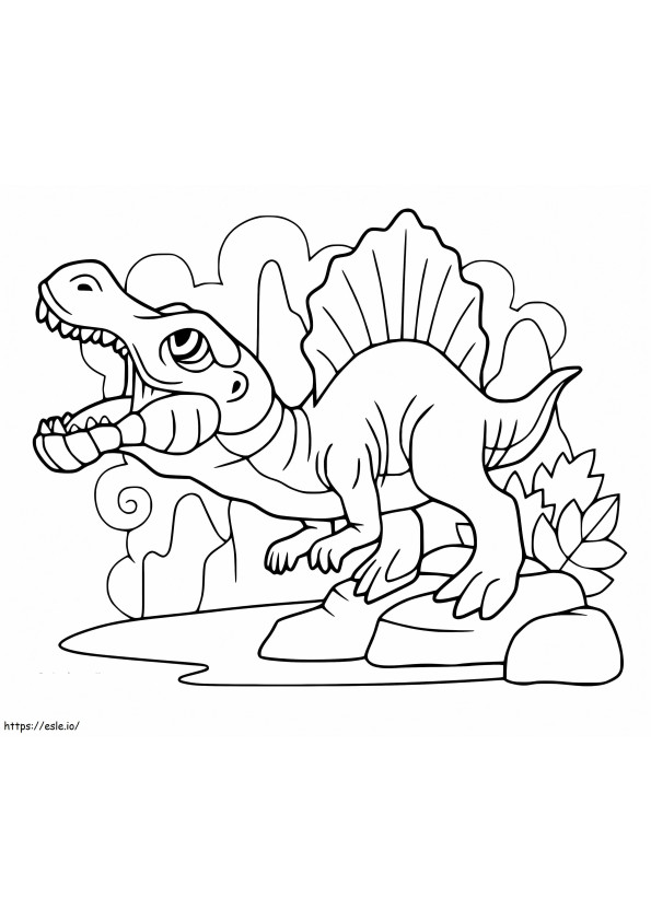 Coloriage Petit Spinosaure à imprimer dessin