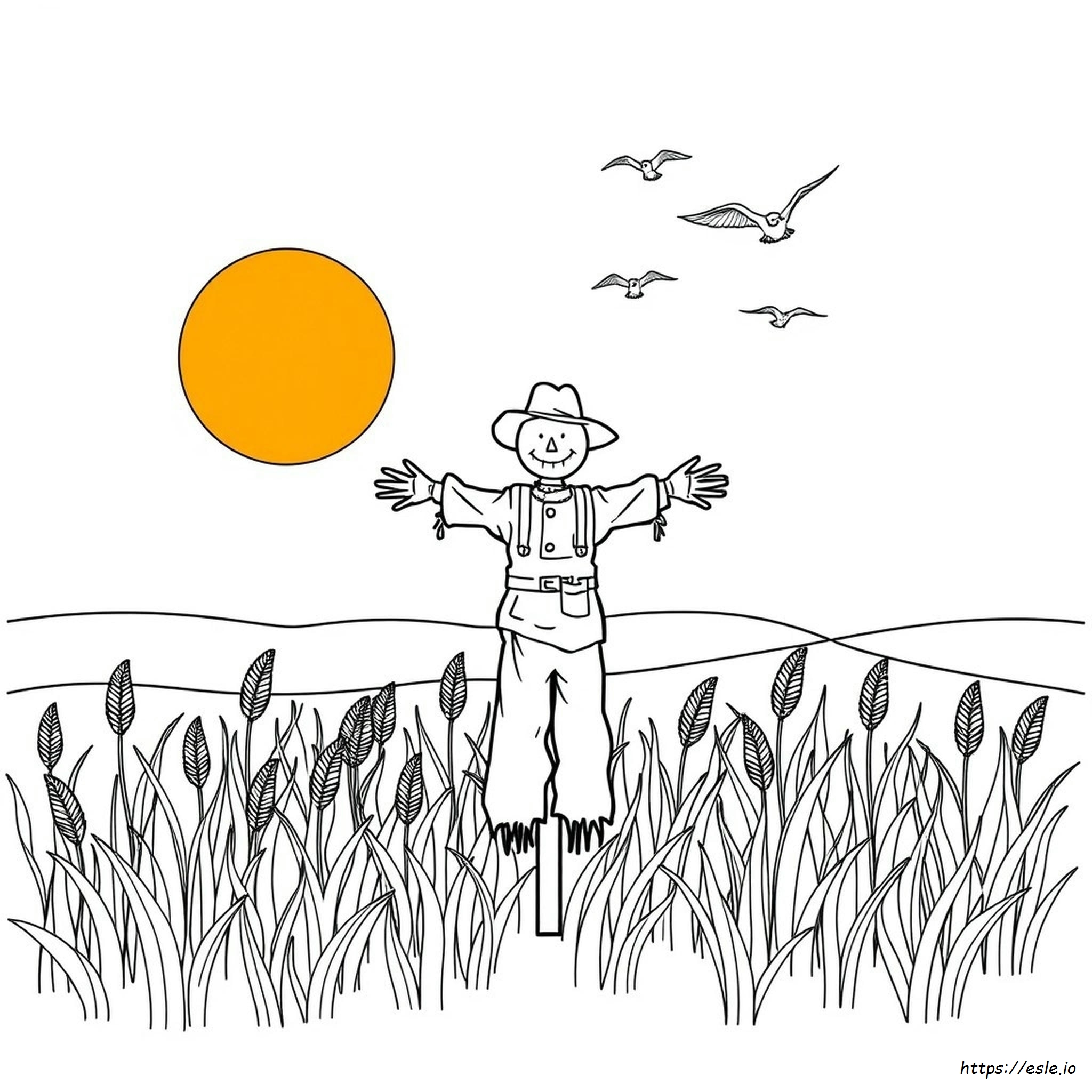 Coloriage Épouvantail