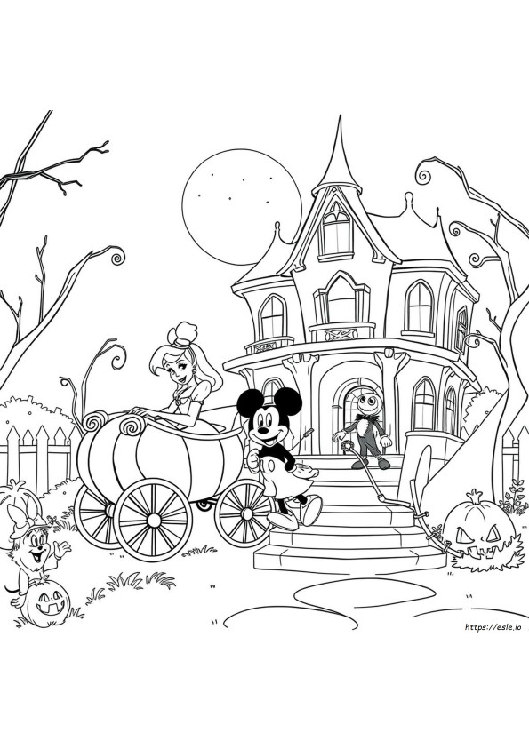 Coloriages Disney Halloween Gratiuts À Imprimer