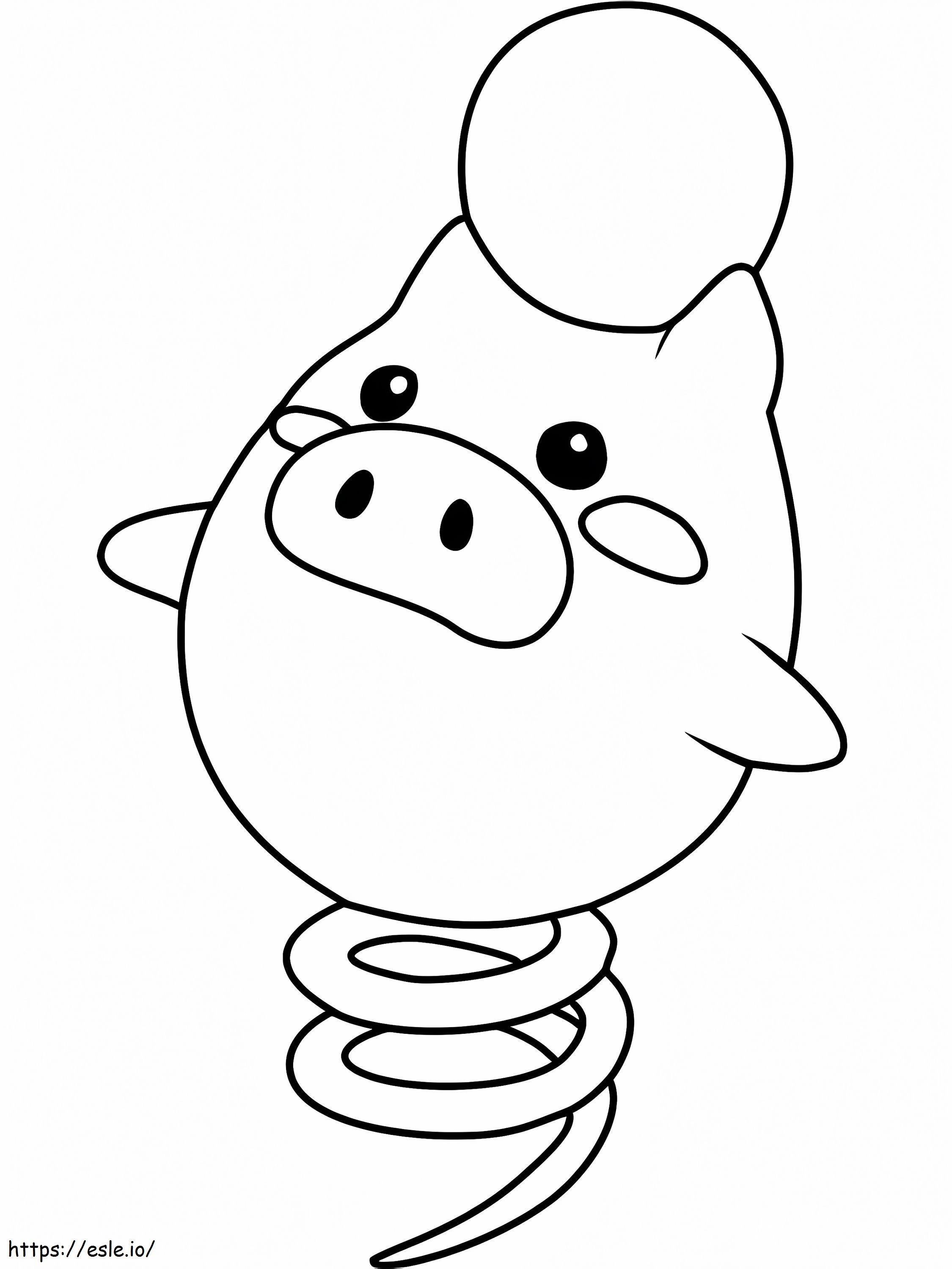 Spoink Pokemon coloring page