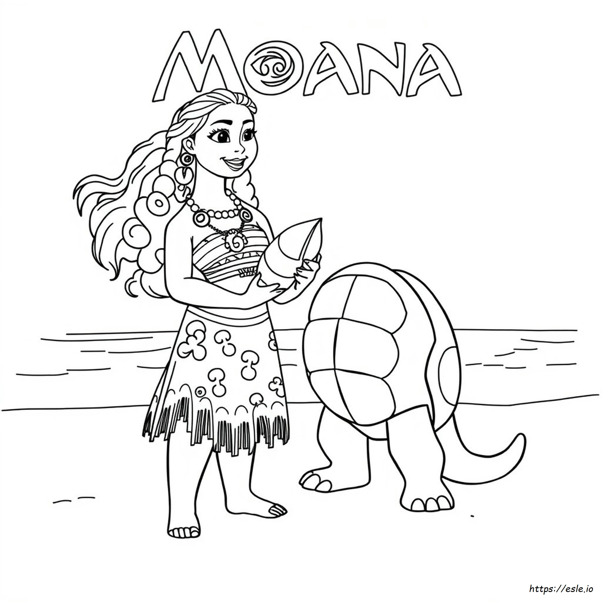 Moana And Maui Colouring Pages