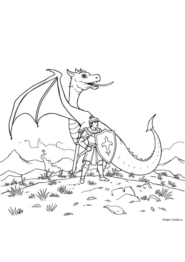 St George And The Dragon Coloring Page