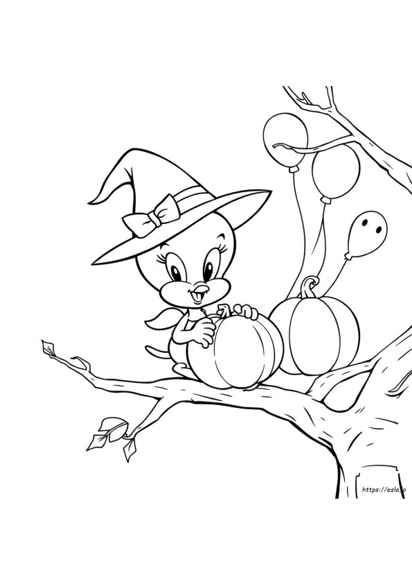 Tweety Bird Halloween Coloring Pages