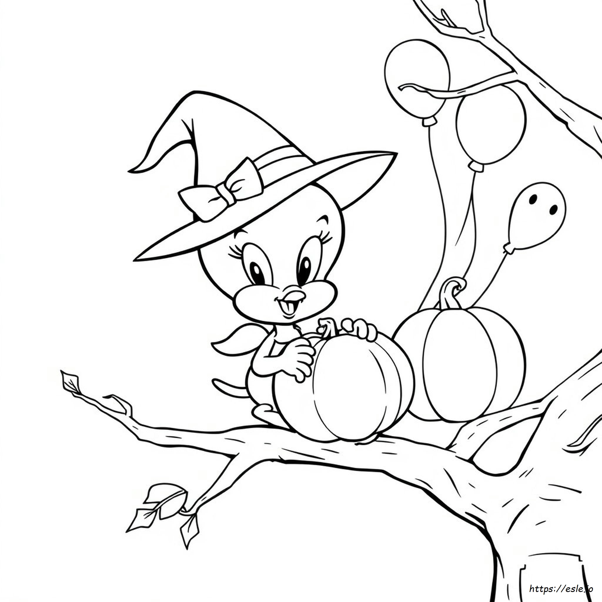 Tweety Bird Halloween Coloring Pages