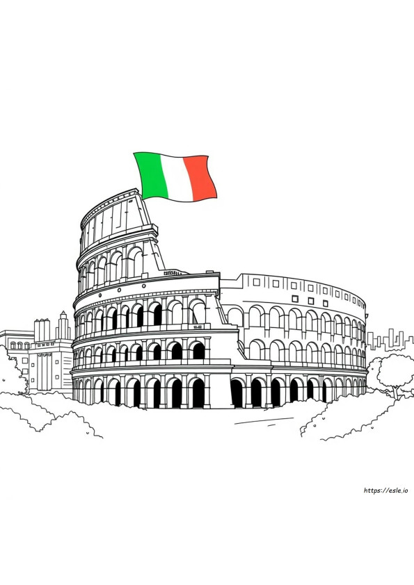 Gambar Mewarnai Italia