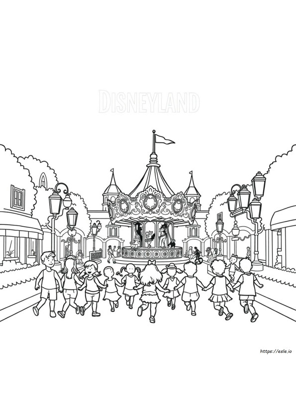 Gambar Mewarnai Disneyland